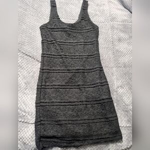 Forever 21 Bodycon Dress Black Lace Ruffle LBD Size Med fits more like a small.